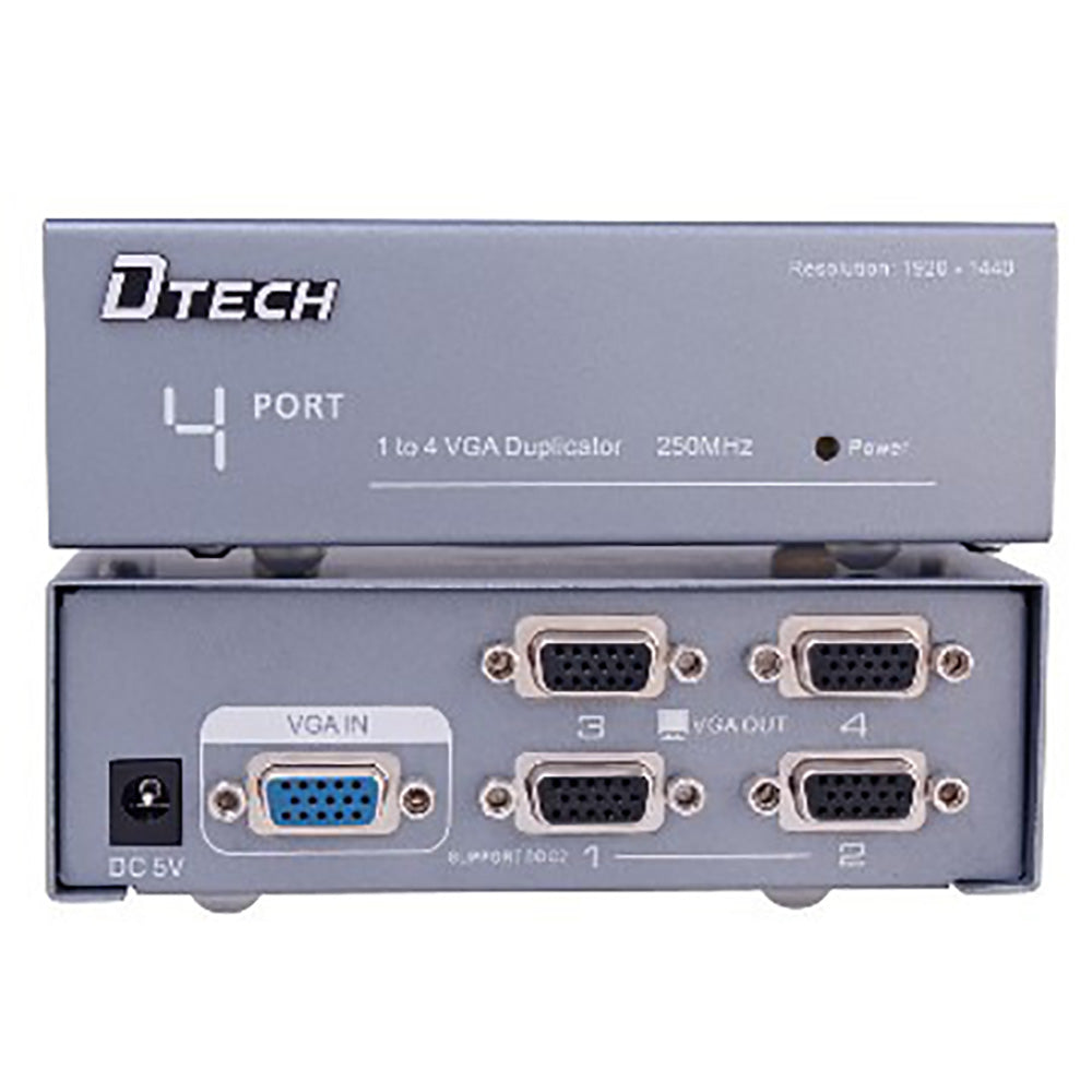 Dtech VGA Splitter 4 Ports 7254 (4627314212964) Dtech VGA Splitter 4 Ports 7254 (4627314212964)